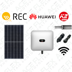 6 kWp Photovoltaikanlage Komplettset mit REC Modulen + Huawei 6kW Wechselrichter 3-Phasig