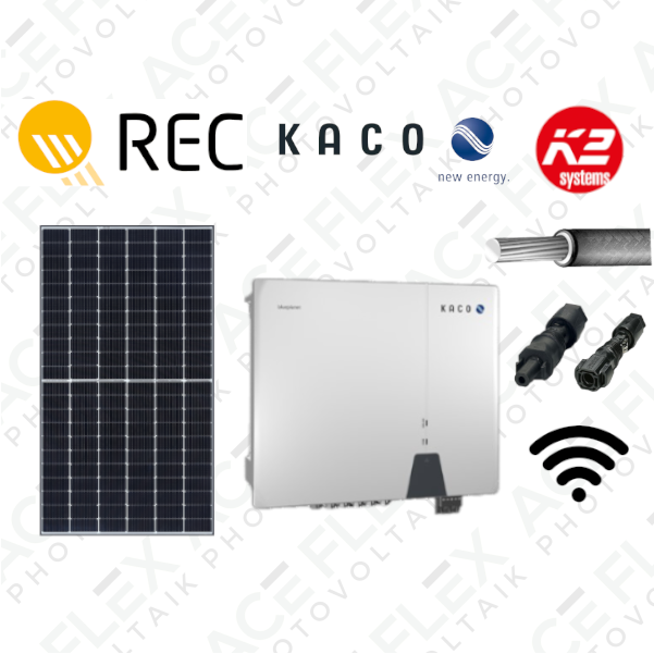 20 kWp Photovoltaikanlage Komplettset mit REC Modulen + KACO 20kW Wechselrichter 3