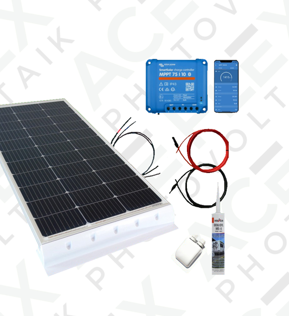 130 Watt Wohnmobil Solaranlage Set mit Victron 75/10 inkl. Bluetooth online  bestellen ☀️