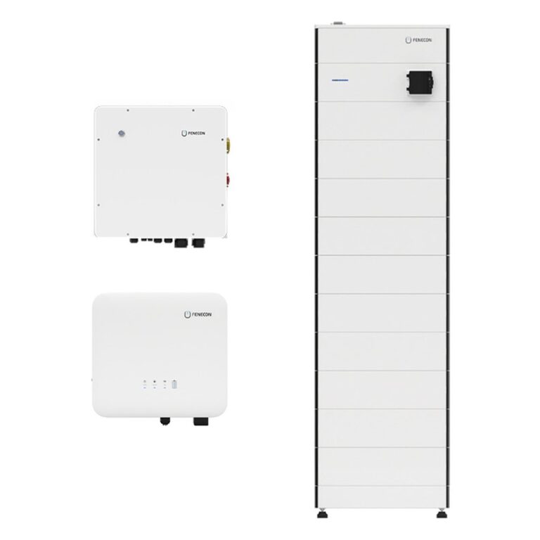 Fenecon Home DC 6 + 28 kWh mit Ersatzstrom – Komplettsystem mit Fenecon Home 6 kW Hybridwechselrichter, BMS, FEMS-Box und 10 Batteriemodulen GEN2 (28 kWh nutzbar) inkl. automatischer Verbraucherumschaltung