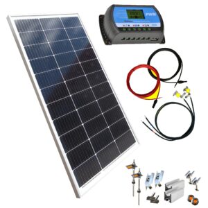100W Solar Inselanlage 12V mit Flachdachmontage