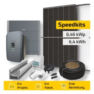 PV-Anlage mit Speicher 8,46 kWp + 6,4 kWh – 18× Trina Vertex S+ 470 Wp + KOSTAL PLENTICORE S G3, Komplettset Ziegeldach