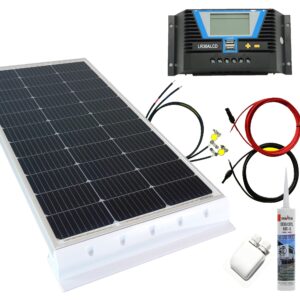 130 Watt Wohnmobil 12V Set schwarz erweiterbar